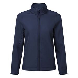 Premier Womens/Ladies Windchecker Recycled Printable Soft Shell Jacket / Navy